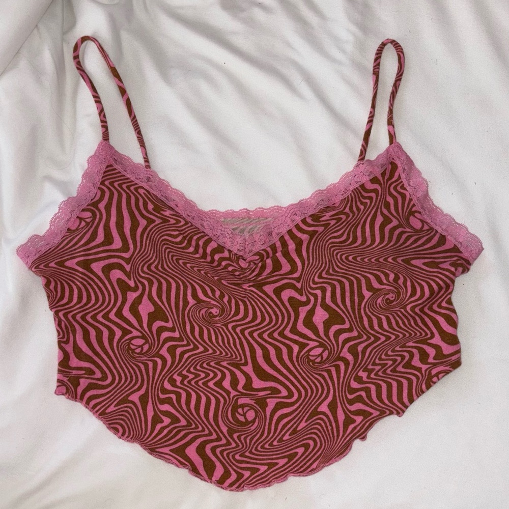 pacsun lace trim cami tank top